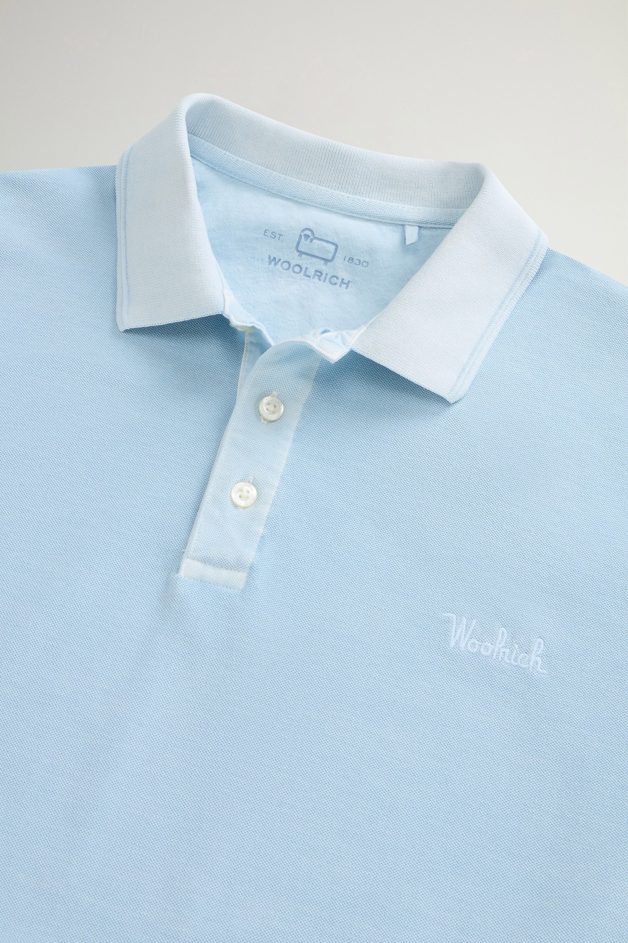 Mackinack Polo teint en pièce en sergé de coton stretch Bleu photo 6 | Woolrich