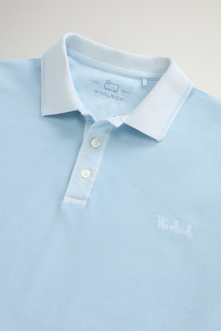 Mackinack Polo teint en pièce en sergé de coton stretch Bleu photo 6 | Woolrich