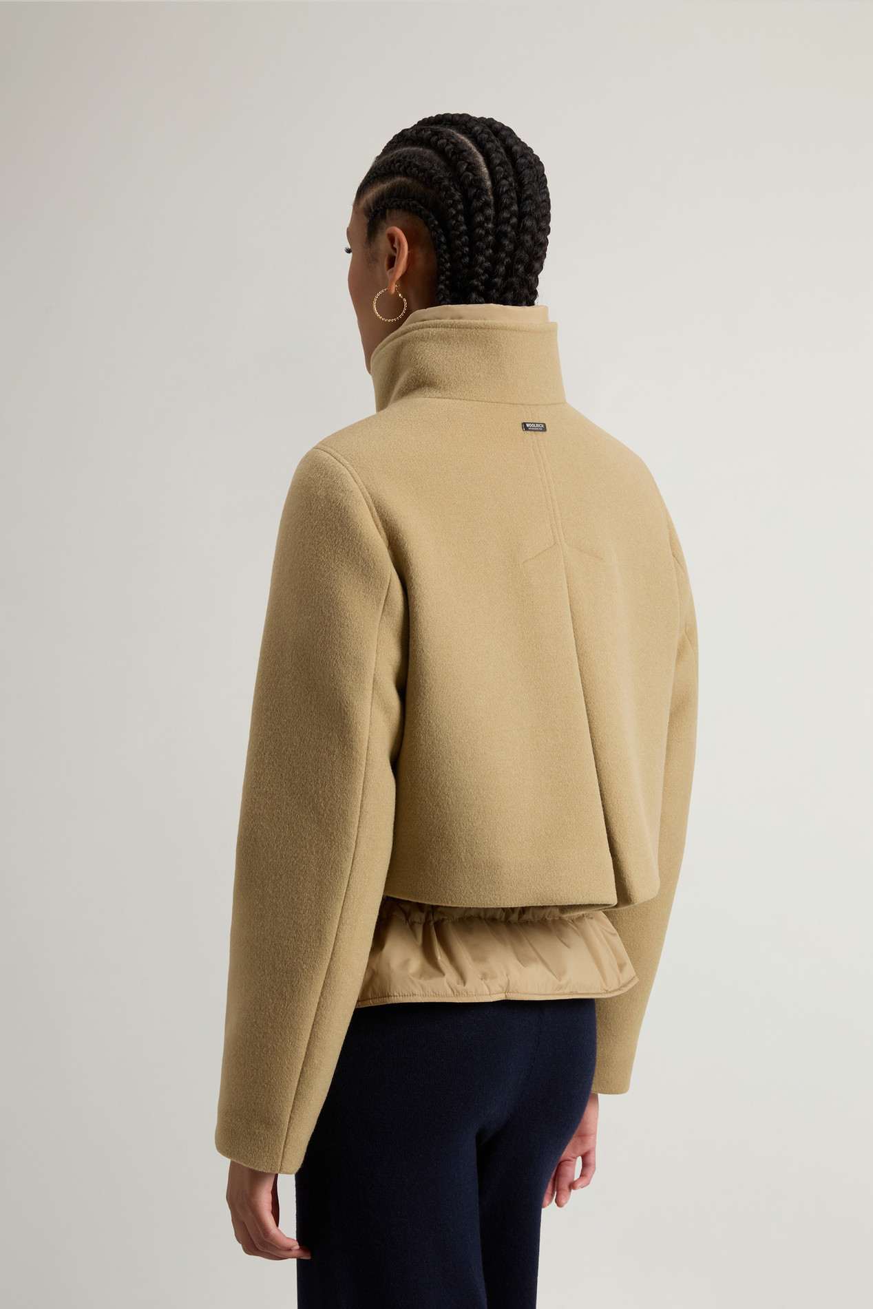 Double Jacket in Wool Blend with Turtleneck Beige photo 3 | Woolrich