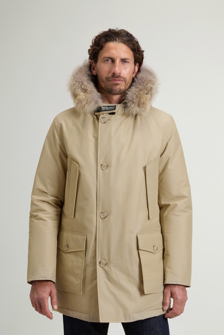 Arctic Parka in Ramar Cloth with Detachable Fur Trim Beige photo 1 | Woolrich
