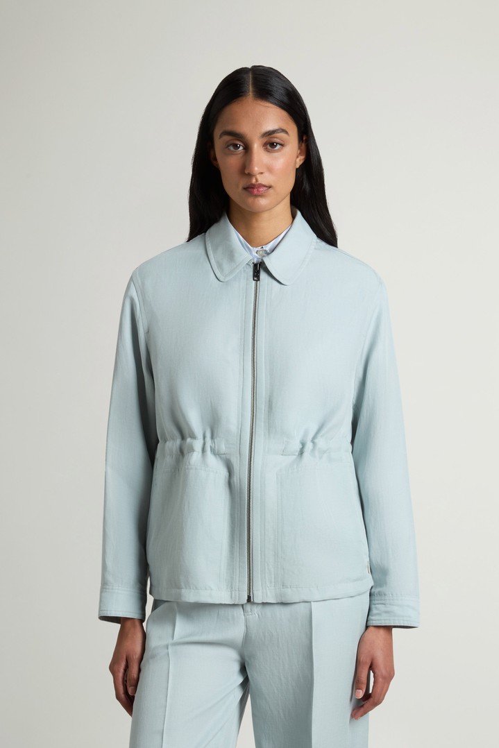 Overshirt in Linen Blend Blue photo 1 | Woolrich