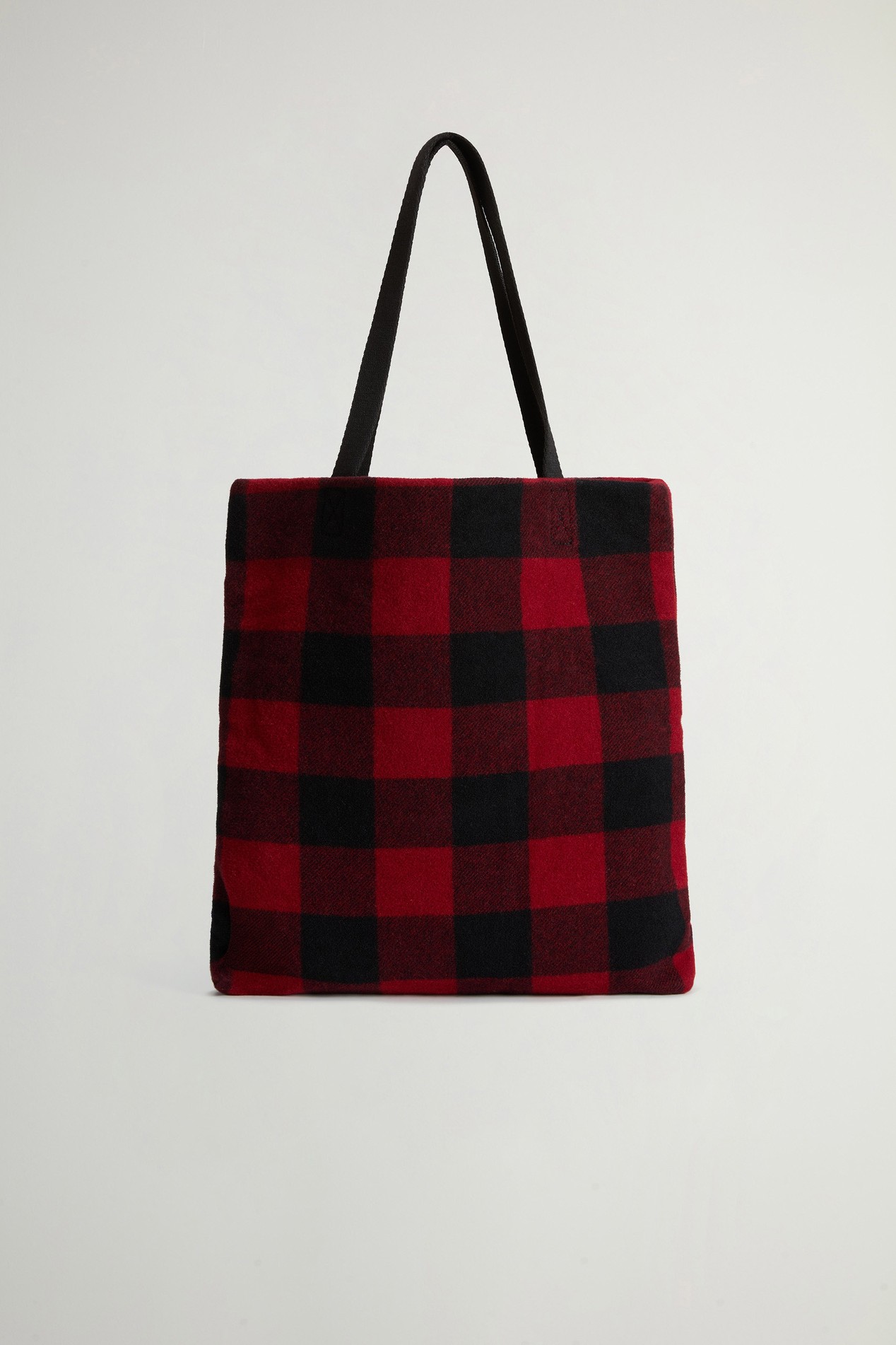 Medium Tote Bag in Checked Italian Wool Blend Red photo 4 | Woolrich