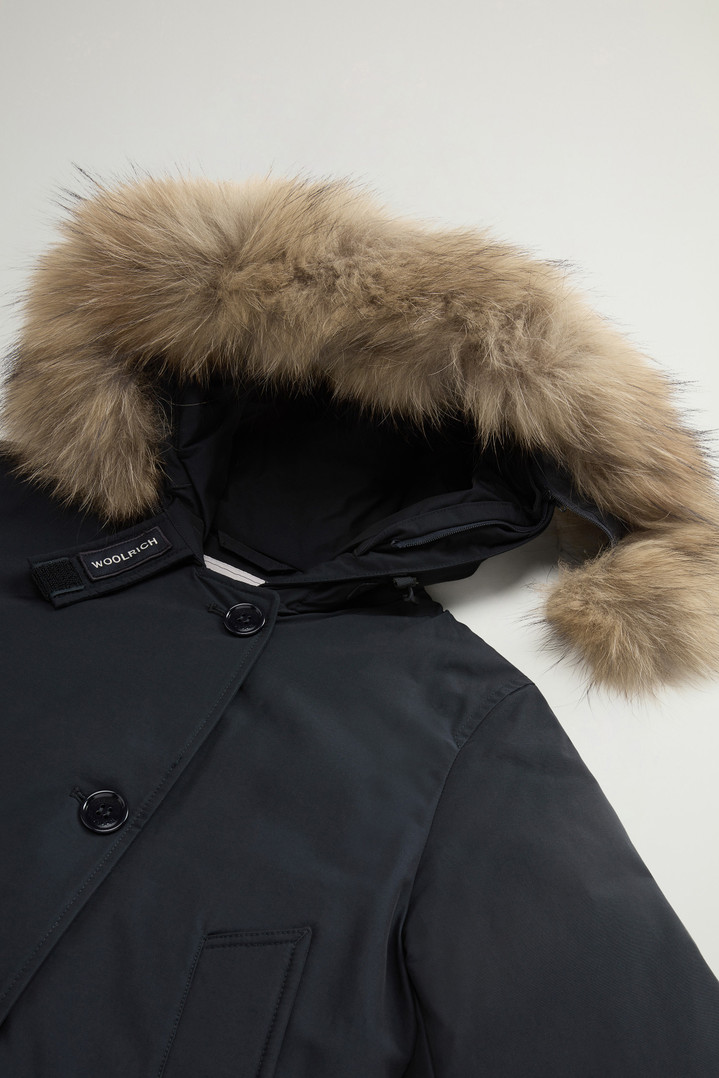 Arctic Parka in Ramar Cloth with Four Pockets and Detachable Fur Blue photo 7 | Woolrich