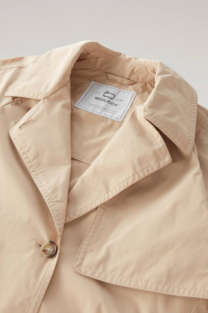Trench Coat in Urban Touch Fabric with Belted Waist Beige photo 2 | Woolrich