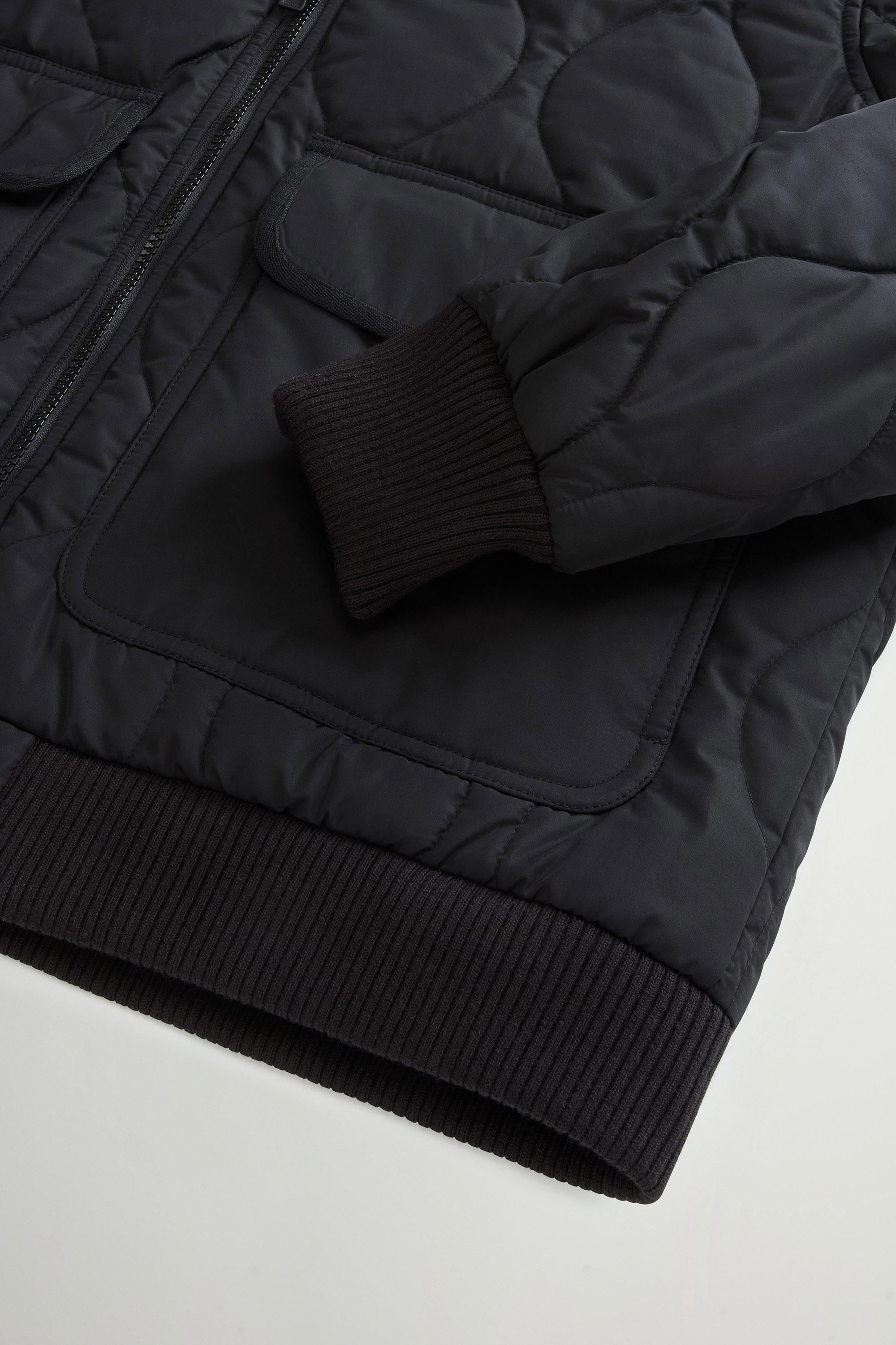Quilted Bomber Jacket in Glossy Nylon Black photo 7 | Woolrich