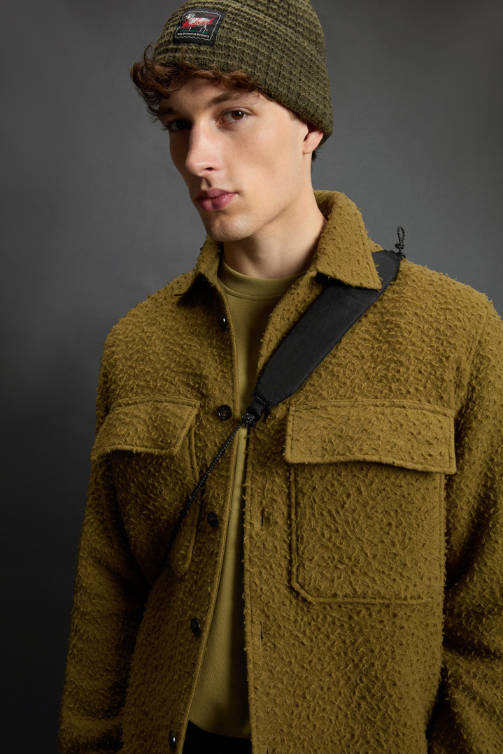 Overshirt in Italian Virgin Wool Blend from Casentino by Todd Snyder Green photo 4 | Woolrich