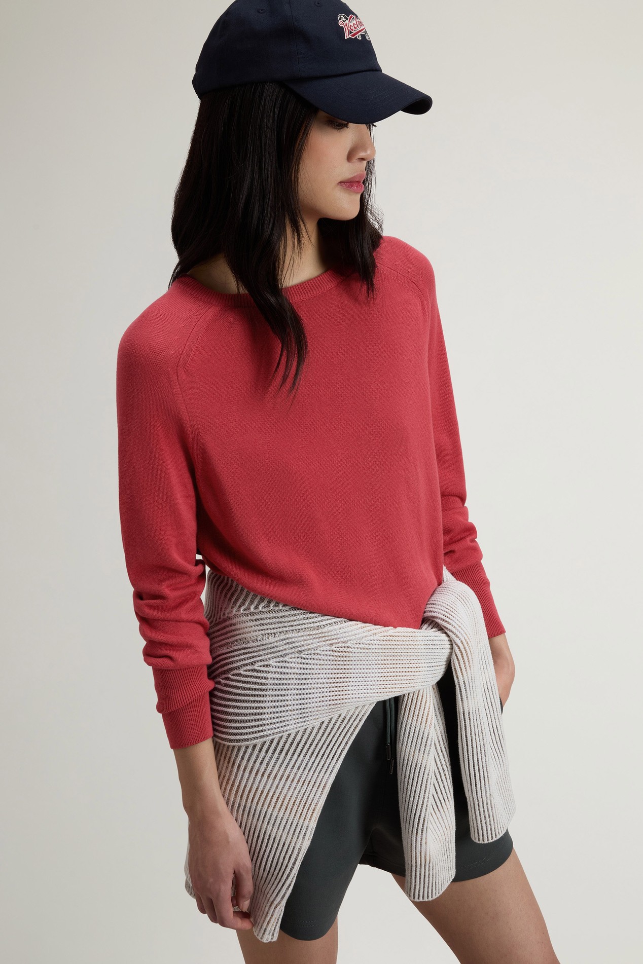 COTTON MODAL CREWNECK Red photo 4 | Woolrich