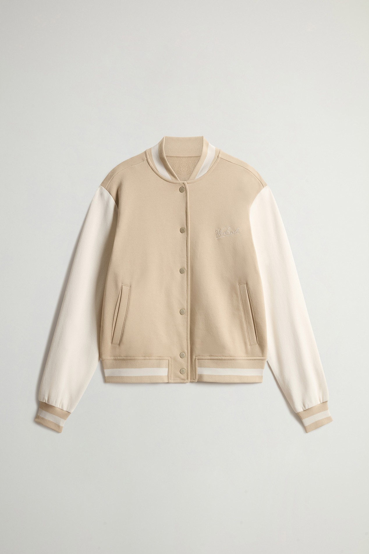 PREMIUM FLEECE BOMBER Beige photo 5 | Woolrich