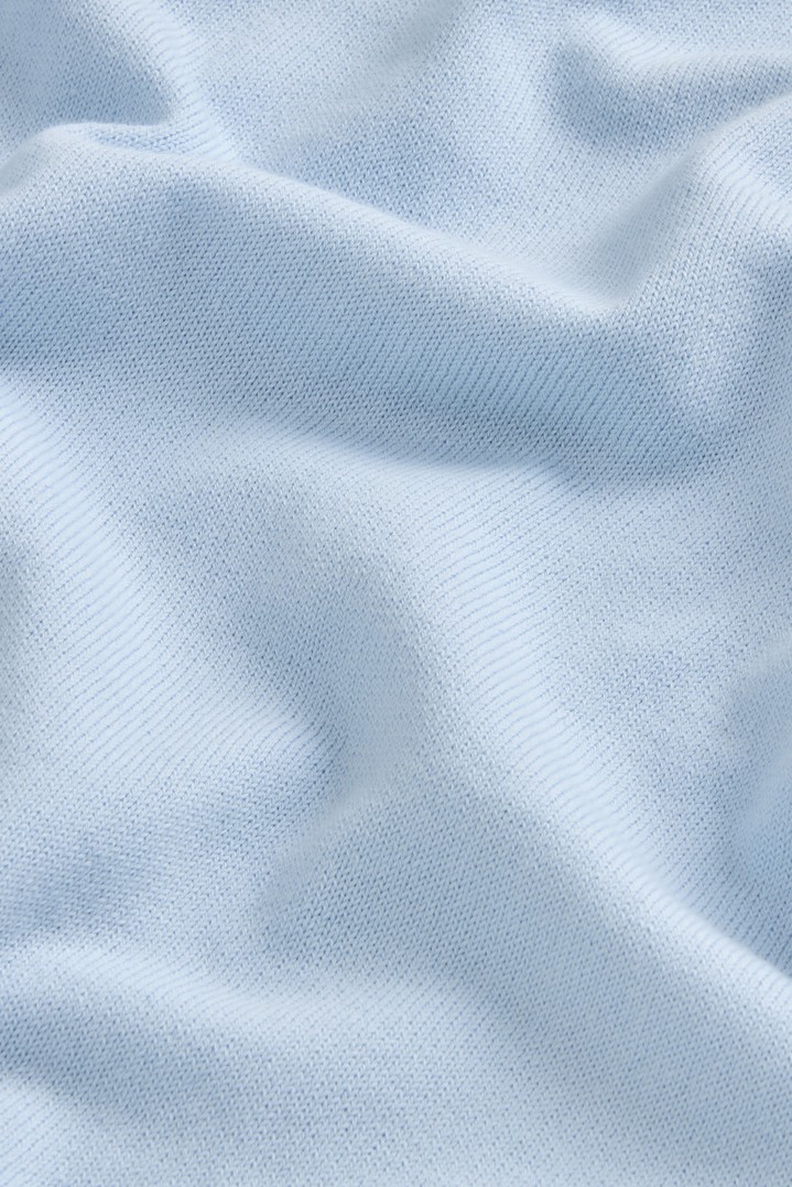 Crewneck Sweater in Pure Cotton Blue photo 7 | Woolrich