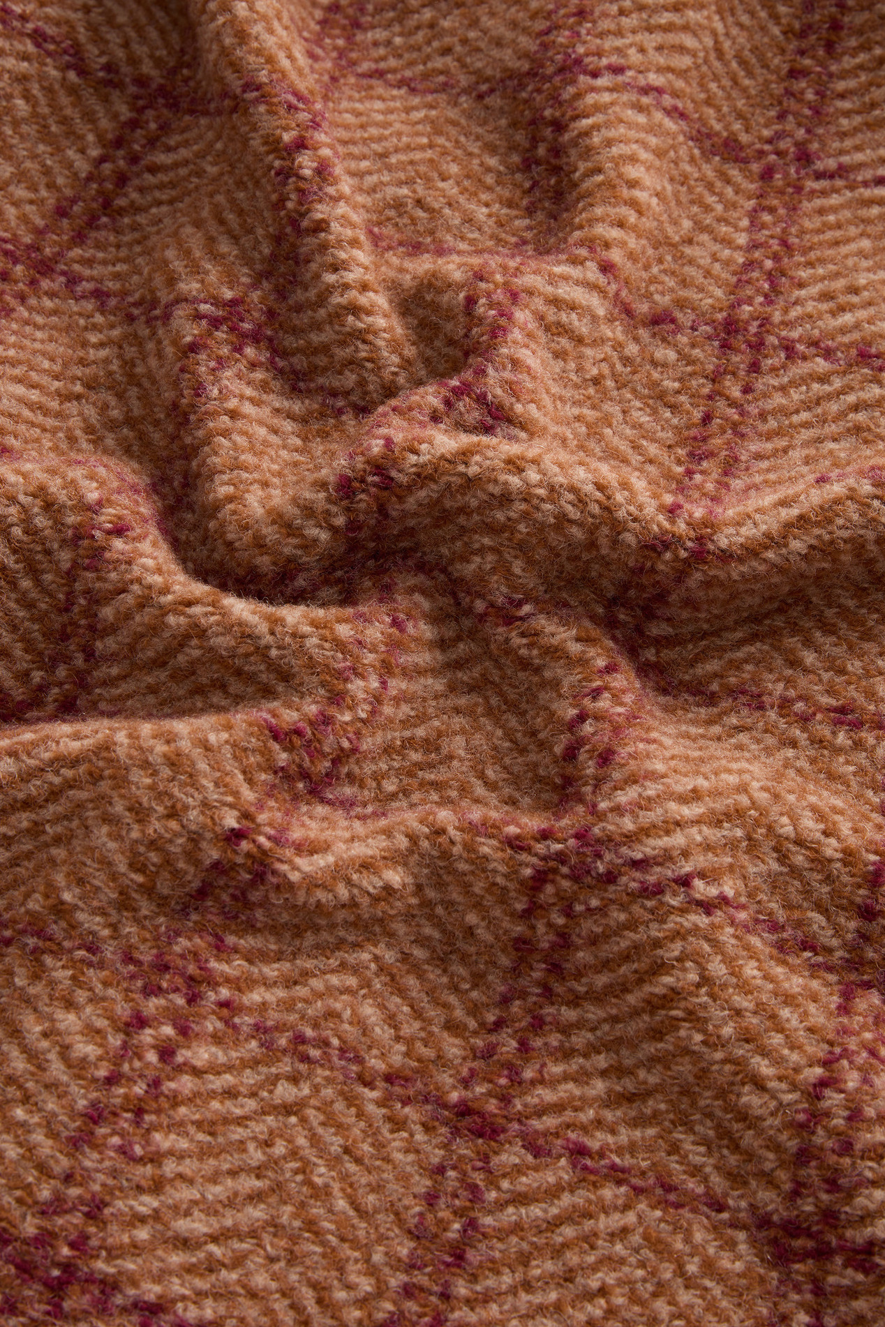 Gentry Long Check Coat with Hood Brown photo 4 | Woolrich