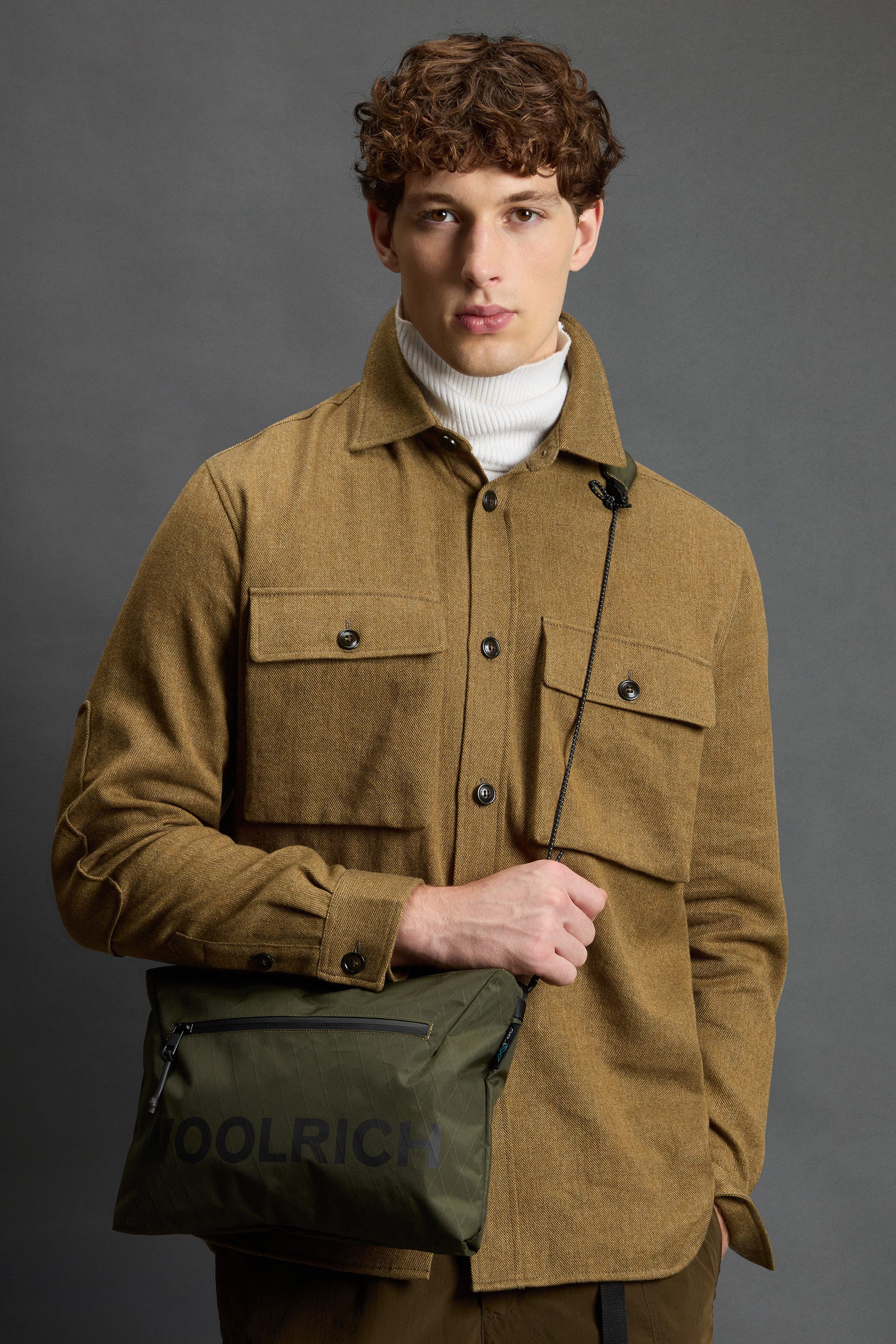 Crossbody Bag with Logo in X-PAC by Todd Snyder Green photo 8 | Woolrich