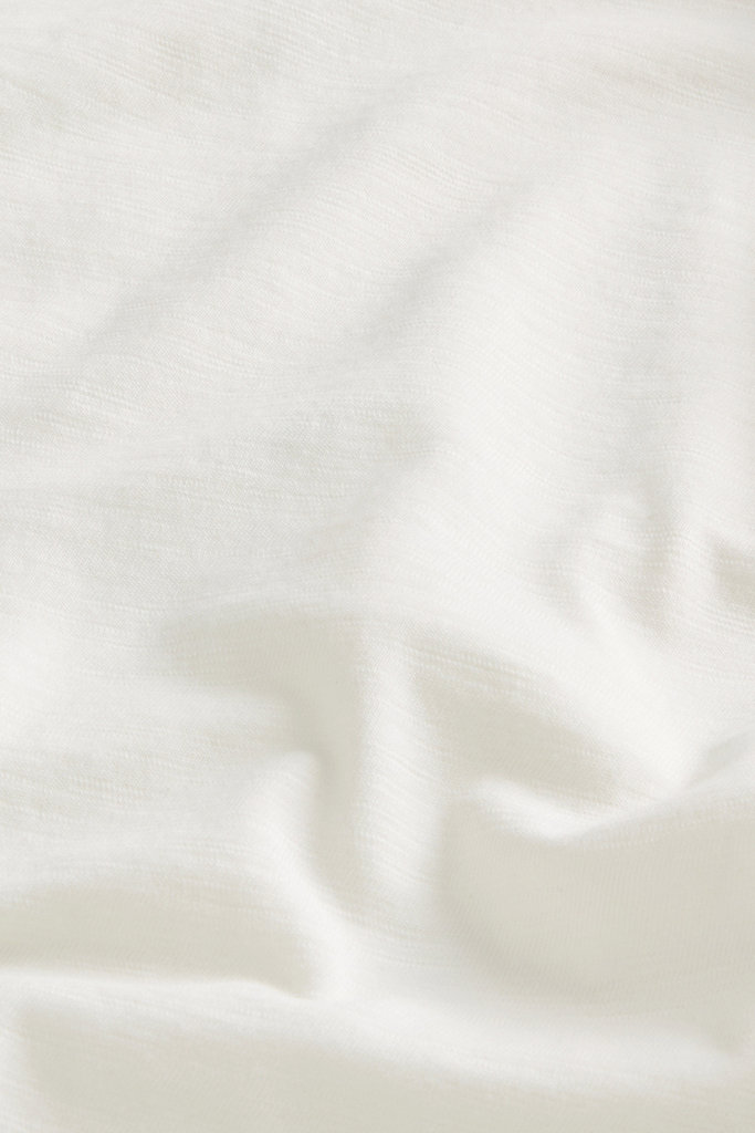 Slub V-Neck T-Shirt in Pure Cotton White photo 2 | Woolrich