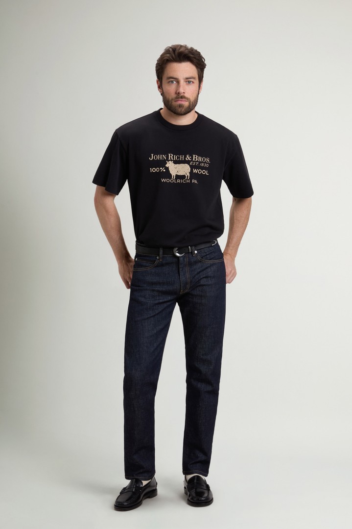 HEAVY JERSEY GRAPHIC T-SHIRT Black photo 2 | Woolrich