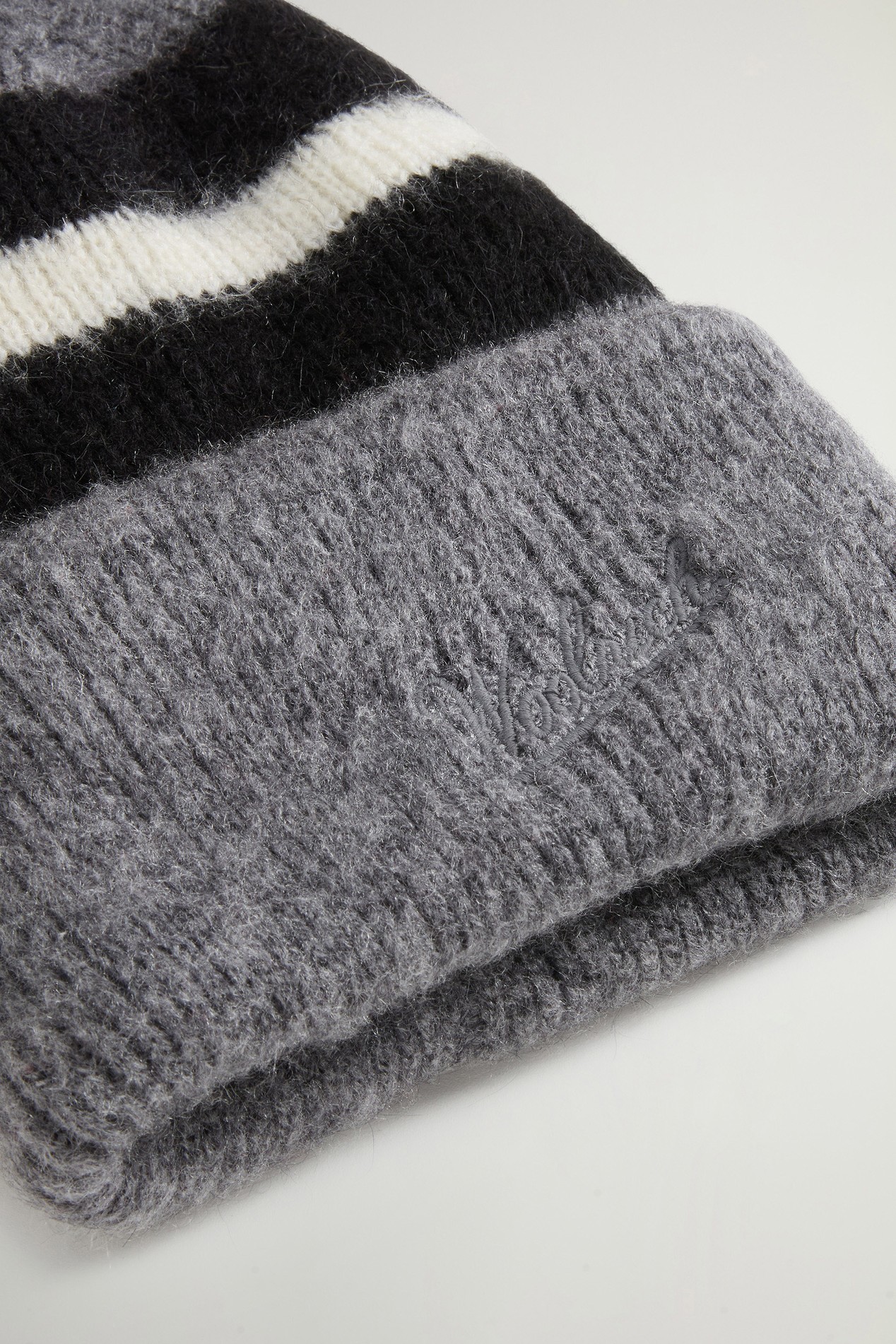 MOHAIR WOOL STRIPED BEANIE Blue photo 4 | Woolrich