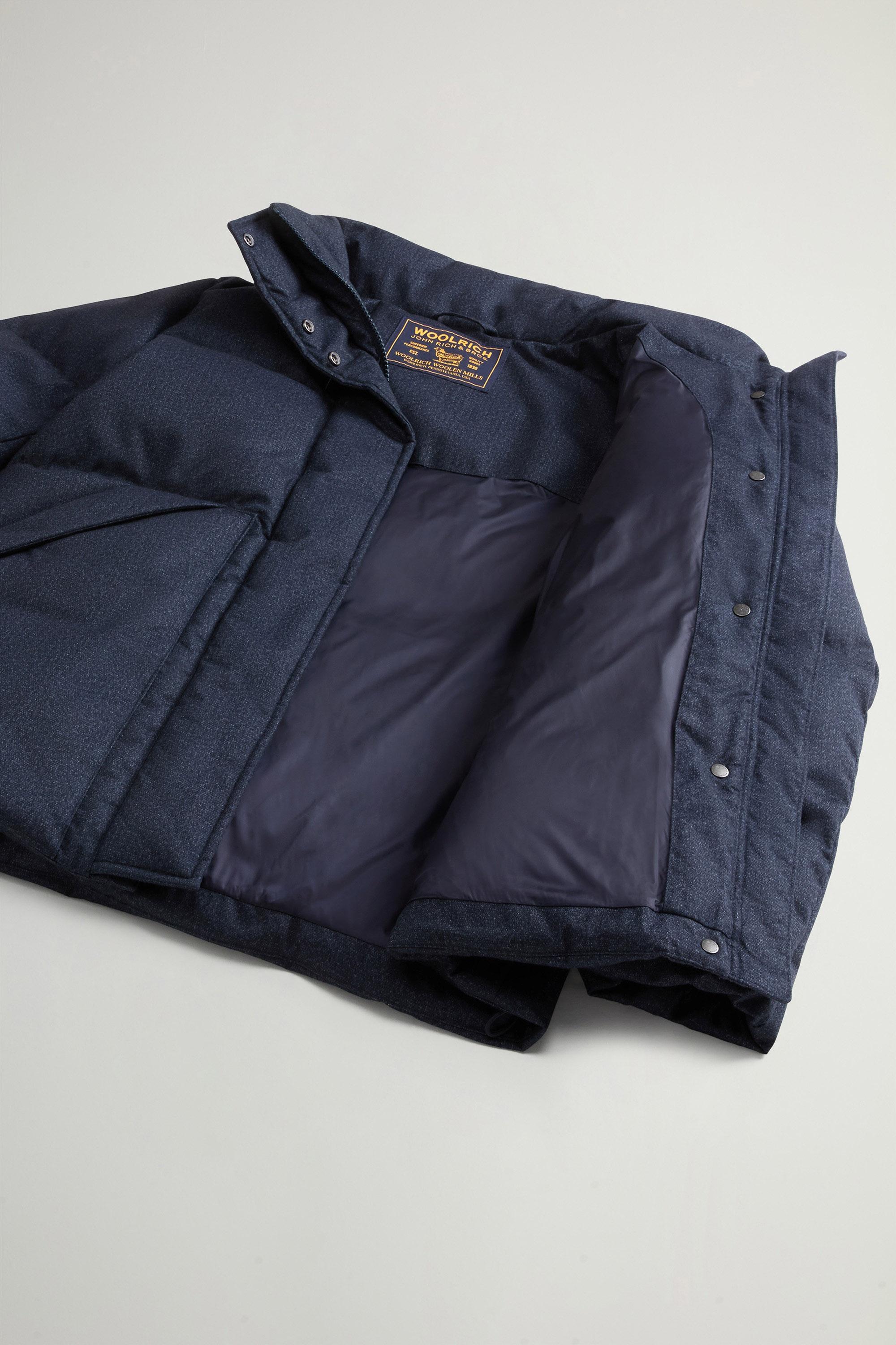 Quilted Checked Jacket in Wool-Effect Fabric Blue photo 8 | Woolrich