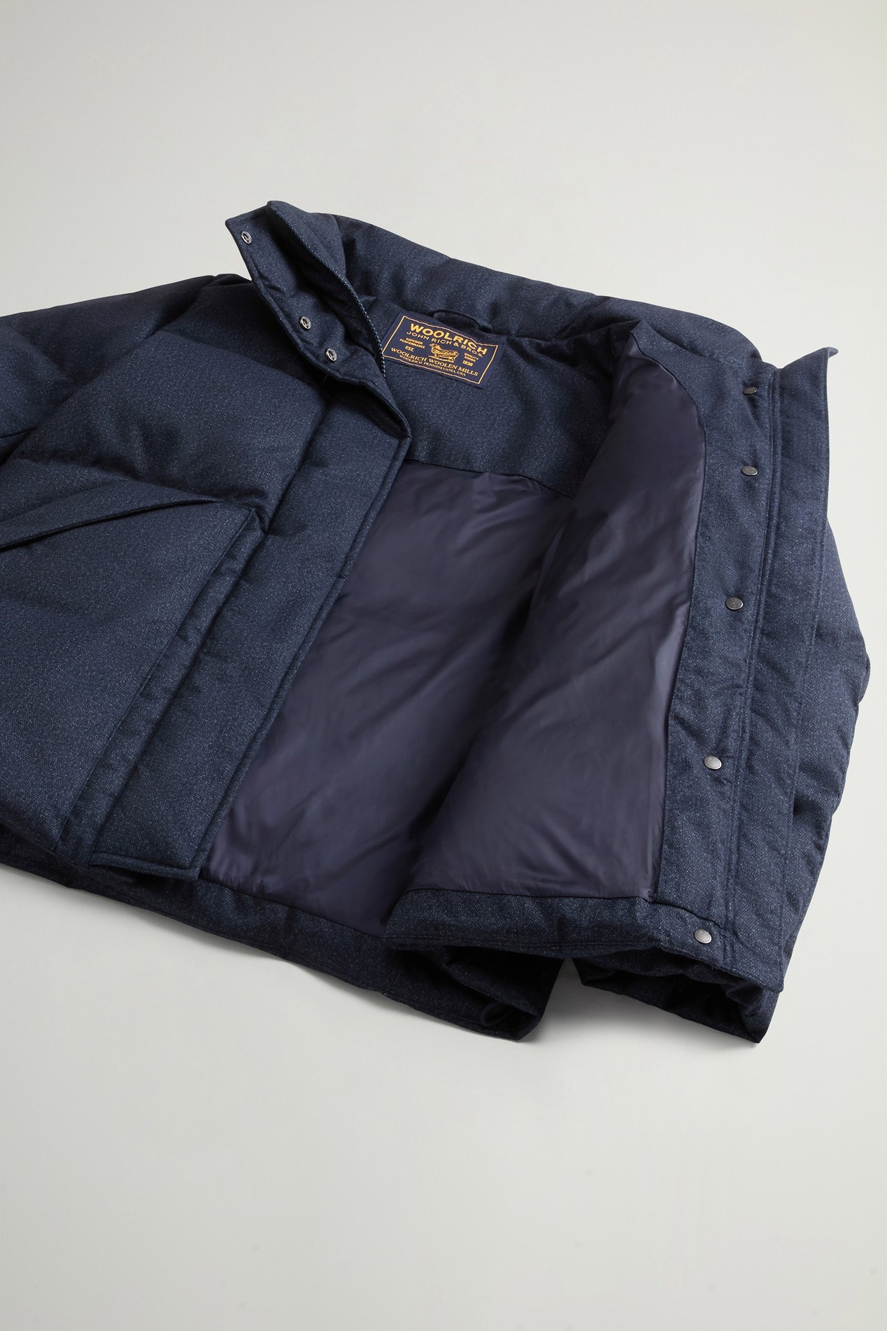 Quilted Checked Jacket in Wool-Effect Fabric Blue photo 8 | Woolrich