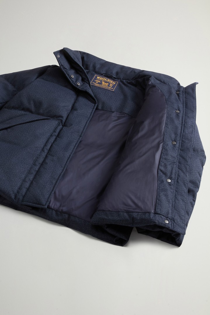 Quilted Checked Jacket in Wool-Effect Fabric Blue photo 8 | Woolrich
