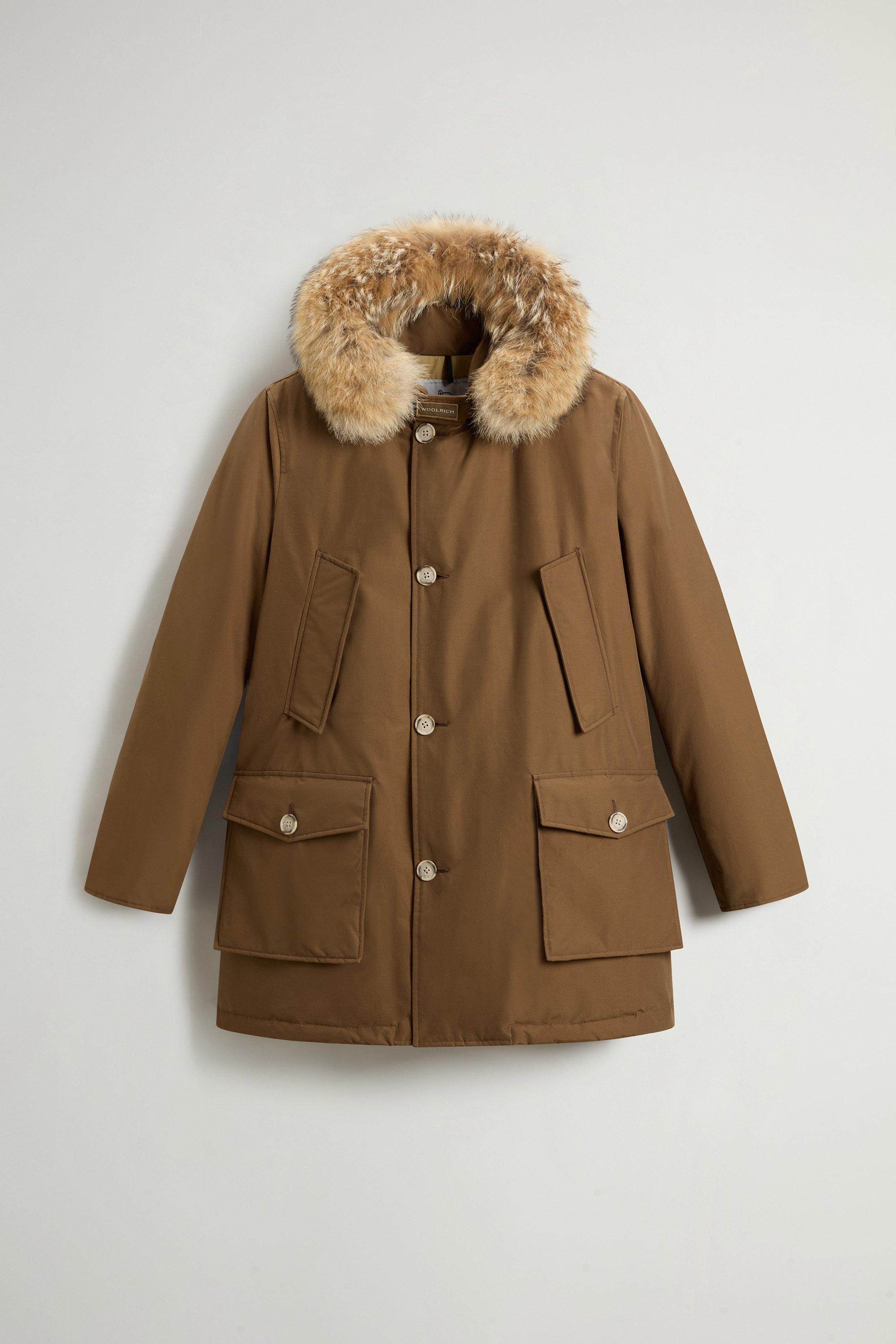 Arctic Parka in Ramar Cloth with Detachable Fur Trim Brown photo 5 | Woolrich