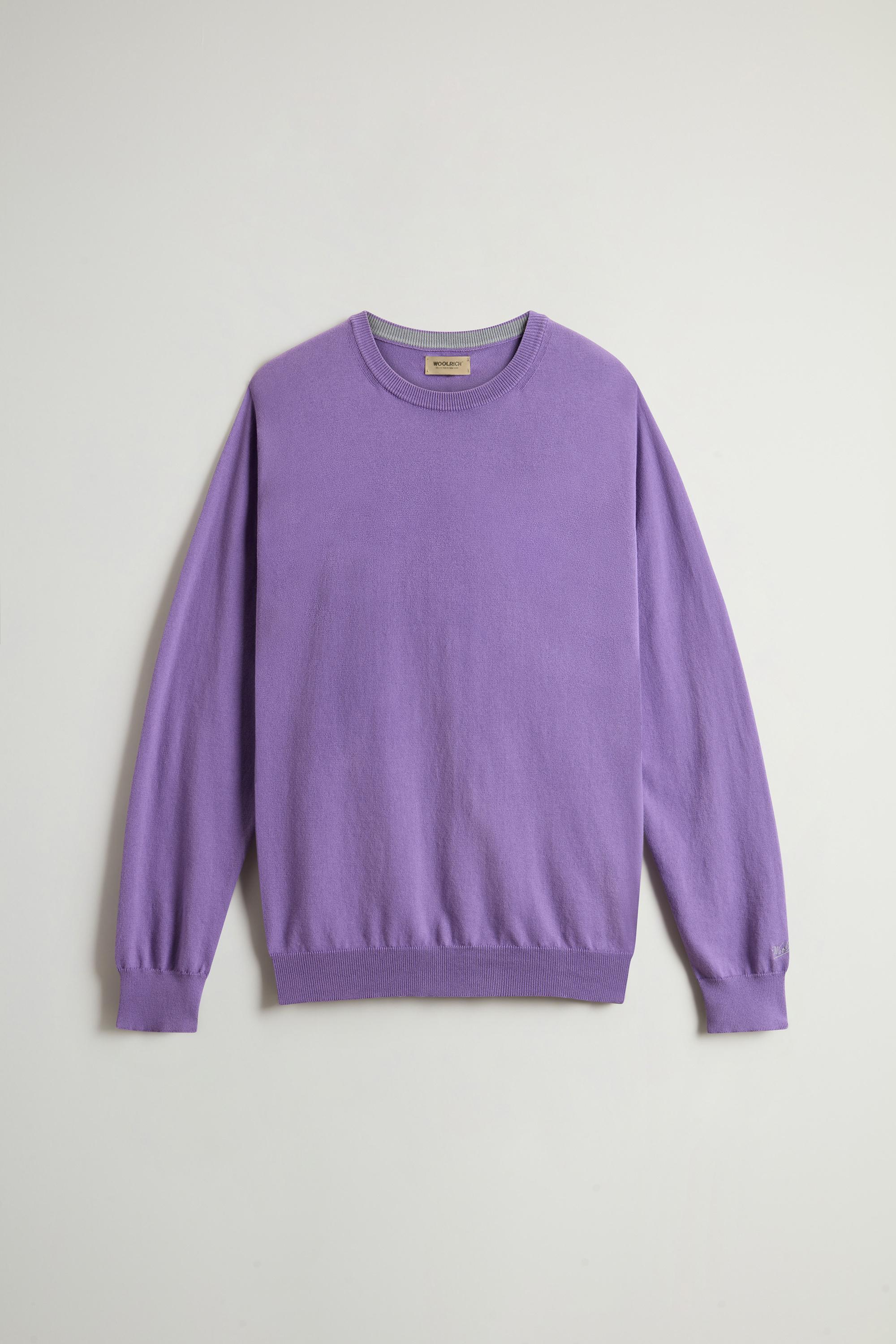 Pullover aus reiner Baumwolle mit Rundhalsausschnitt Violett photo 1 | Woolrich