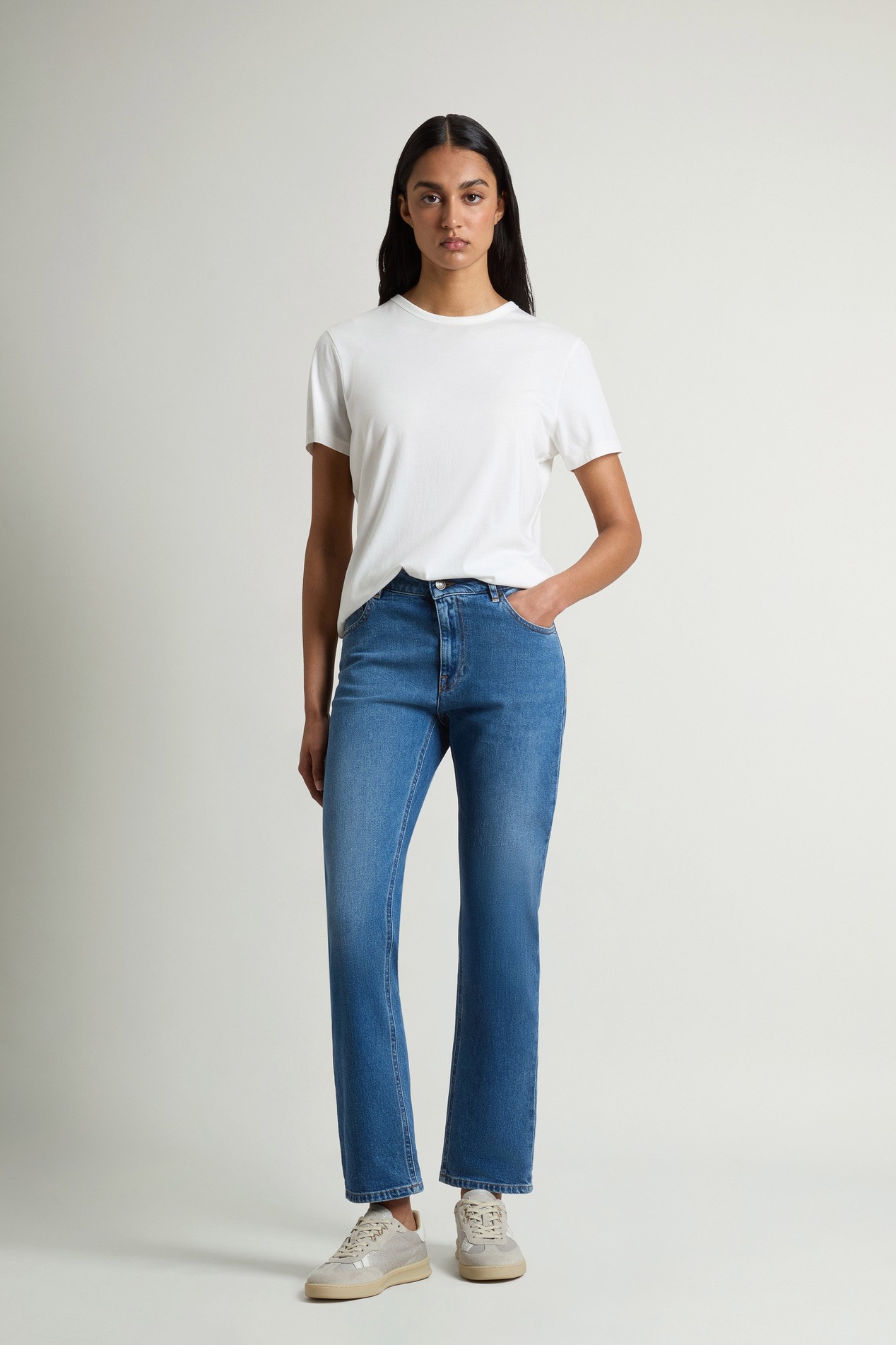 Five-Pocket Jeans in Stretch Cotton Denim Blue photo 1 | Woolrich