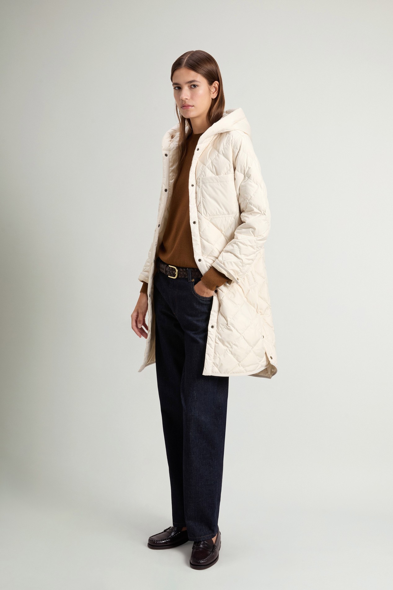 Quilted Parka in Microfiber White photo 2 | Woolrich
