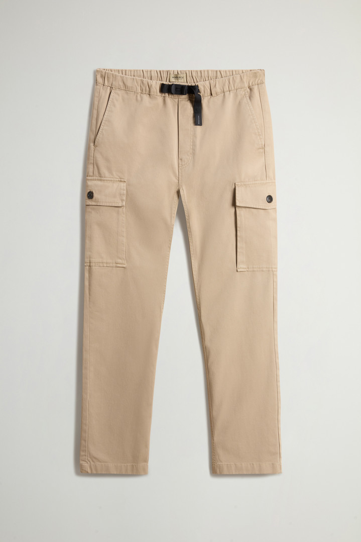 Garment-Dyed Cargo Pants with Belt Beige photo 4 | Woolrich