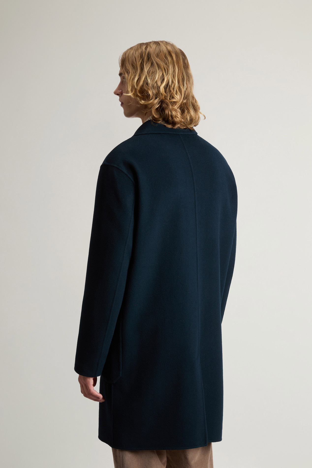 Coat in Pure Virgin Wool Blue photo 3 | Woolrich