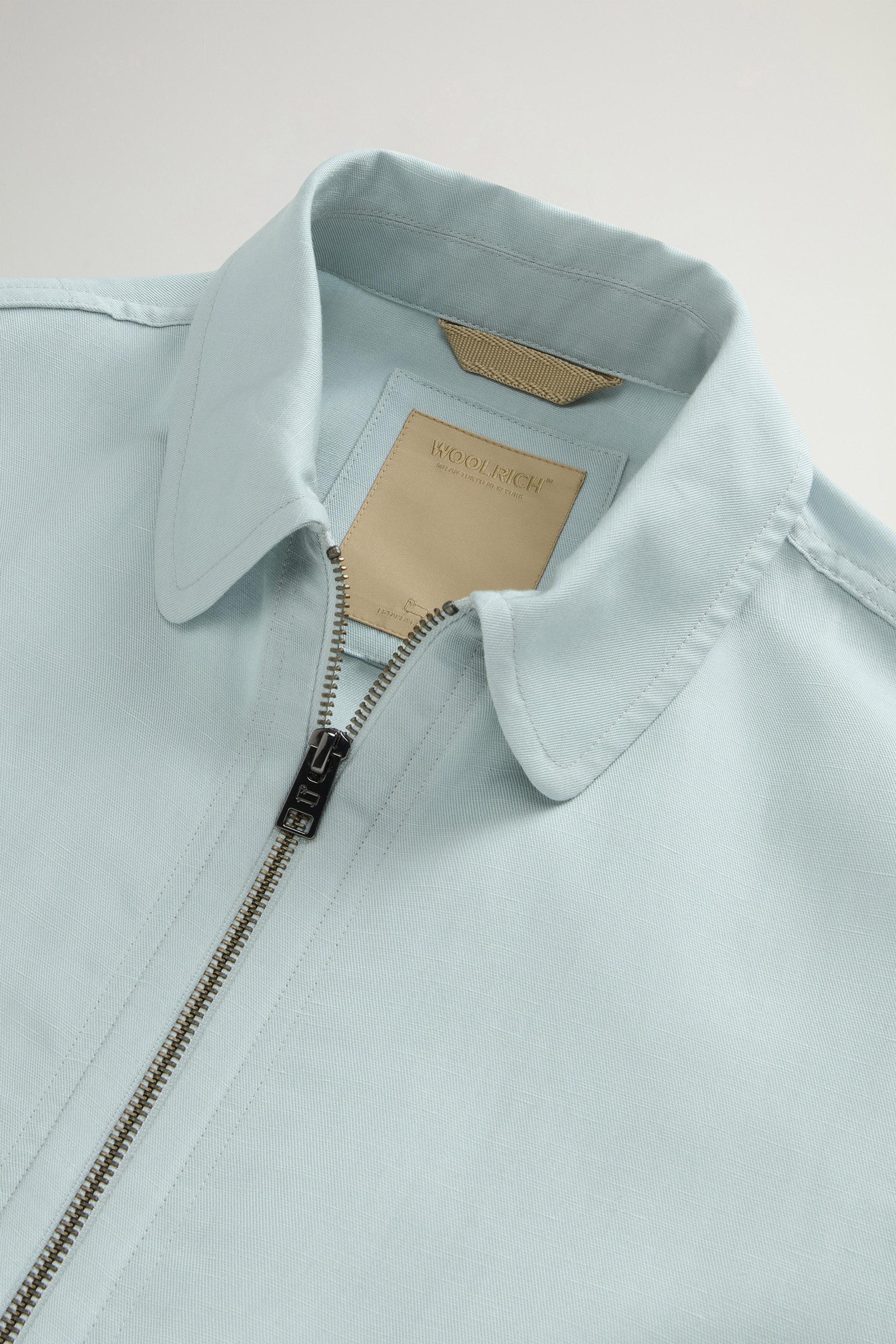 Overshirt in Linen Blend Blue photo 6 | Woolrich