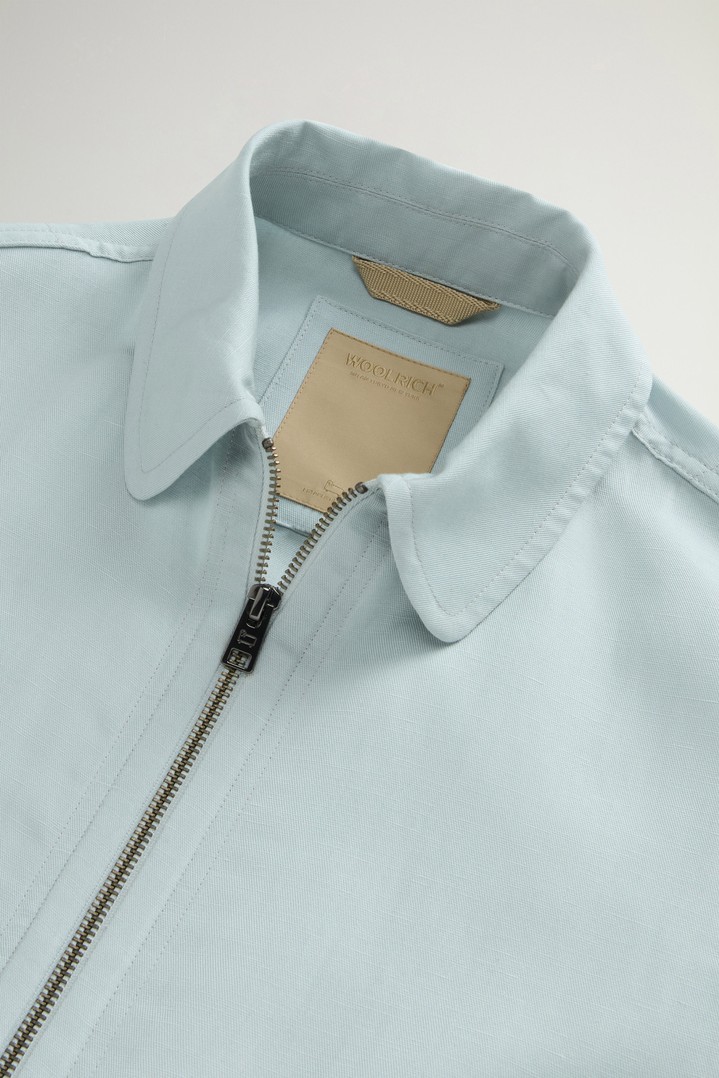 Overshirt in Linen Blend Blue photo 6 | Woolrich