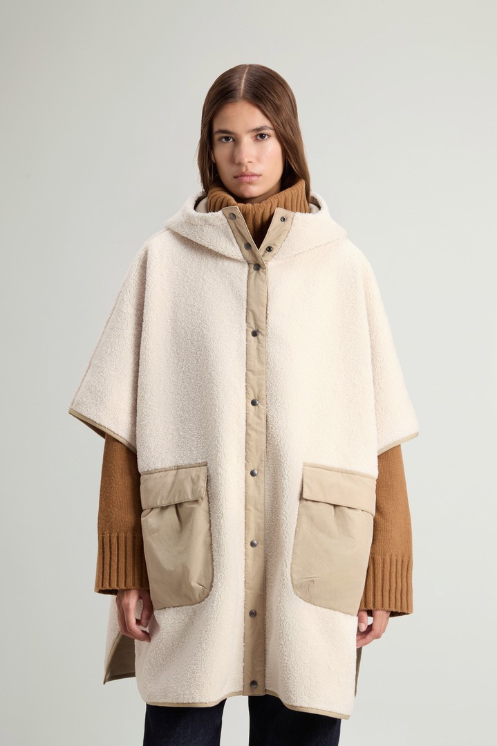 Hooded Cape in Sherpa White photo 1 | Woolrich