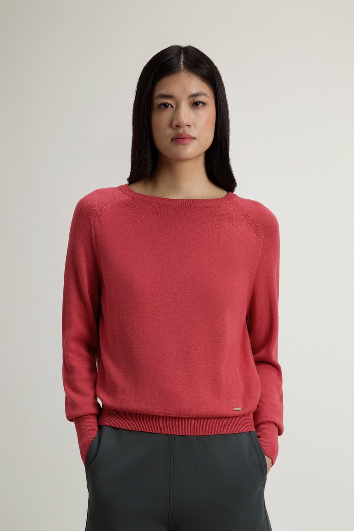 COTTON MODAL CREWNECK Red photo 1 | Woolrich