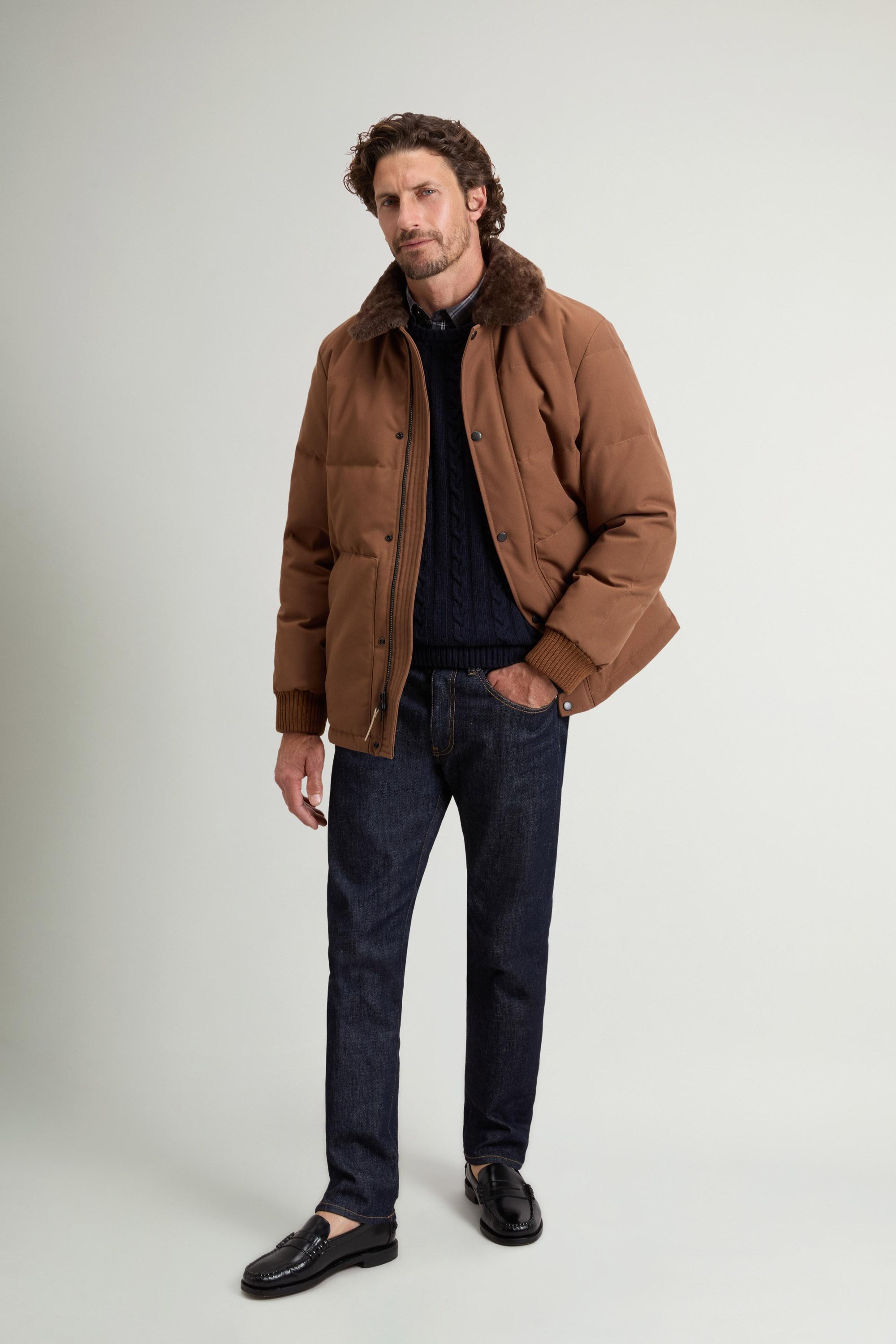 Blizzard Jacket in Quilted Canvas Brown photo 1 | Woolrich