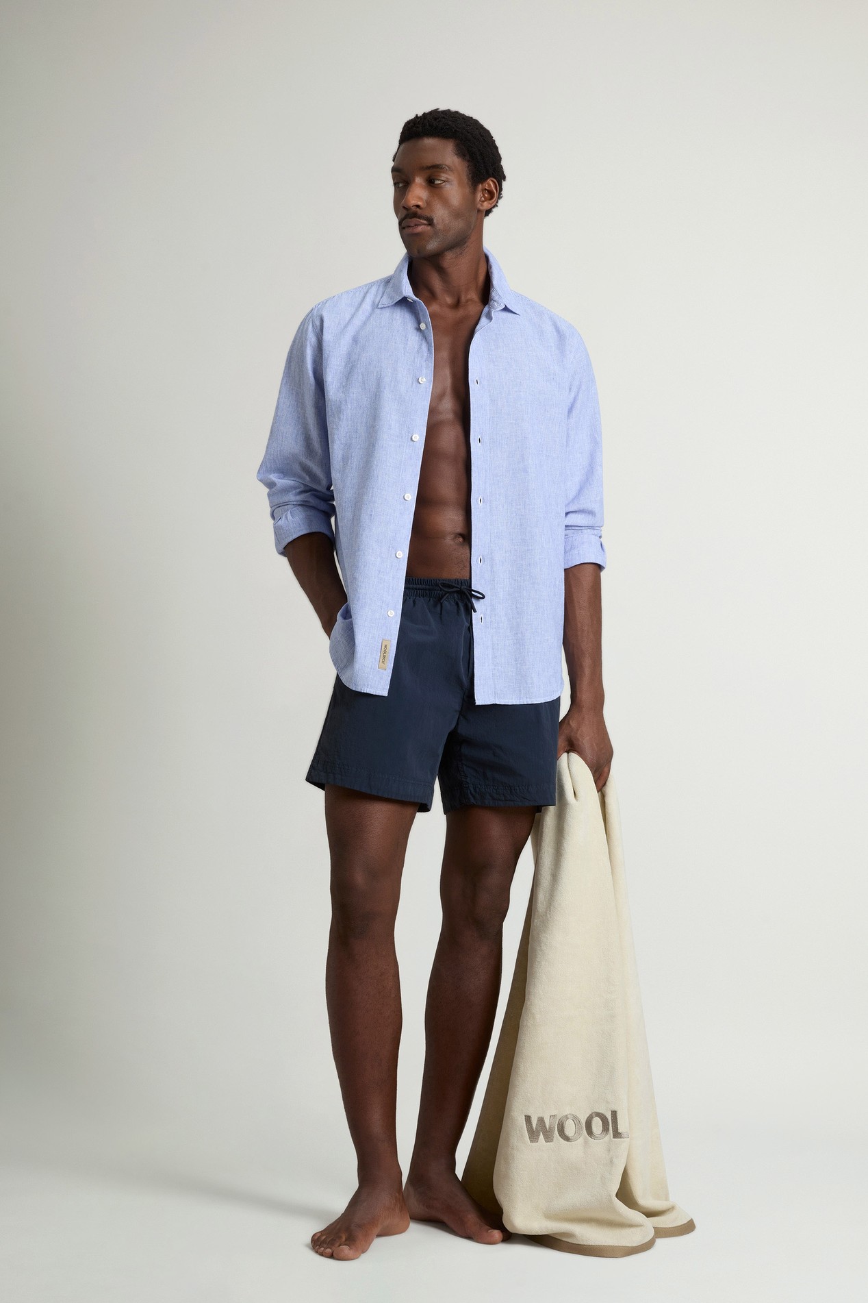 SOLID SWIM SHORTS Blue photo 3 | Woolrich