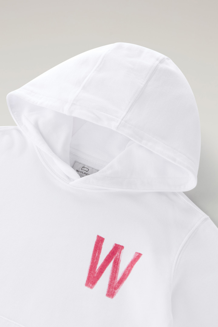 Boys' Pure Cotton Hoodie White photo 3 | Woolrich