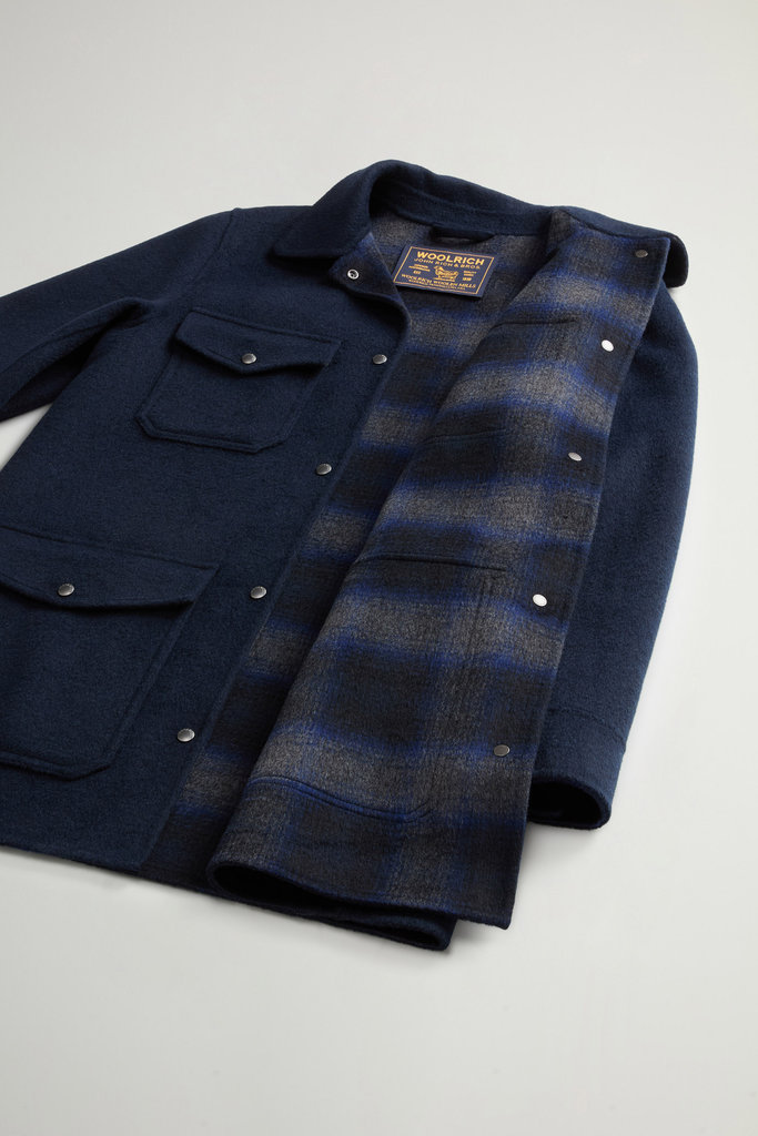 Coat in Double-Face Wool Blend Blue photo 8 | Woolrich