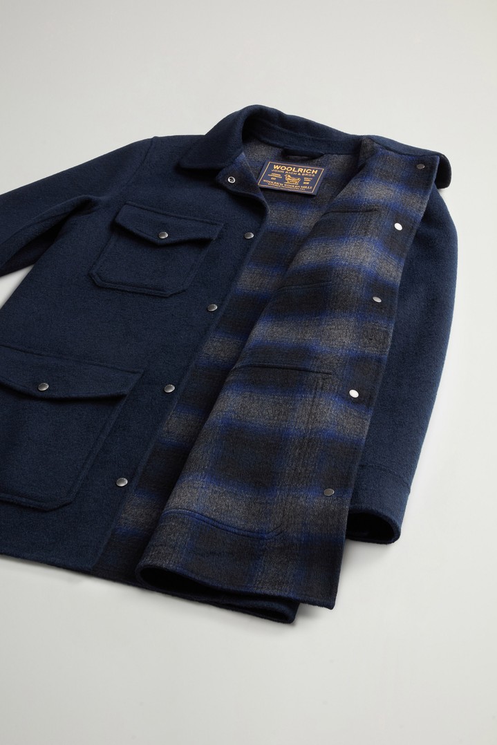 Coat in Double-Face Wool Blend Blue photo 8 | Woolrich