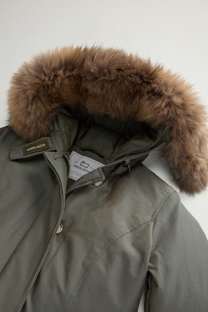 Arctic Parka in Ramar Cloth with Detachable Fur Trim Green photo 6 | Woolrich
