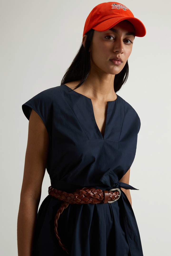 POPLIN SHORT DRESS Blue photo 4 | Woolrich