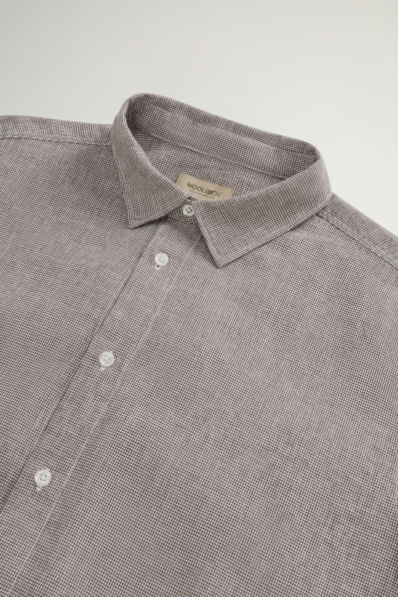 LINEN SHIRT YD Brown photo 6 | Woolrich