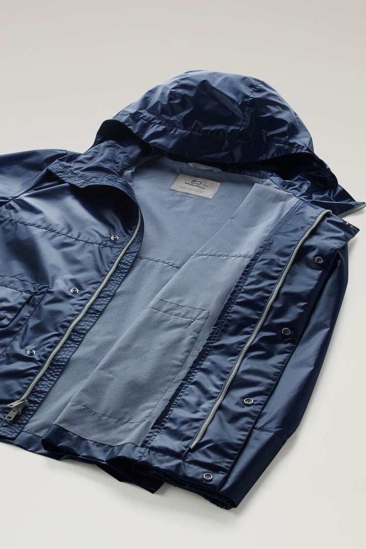 Resine Jacket in Ripstop Fabric with Hood Blue photo 5 | Woolrich
