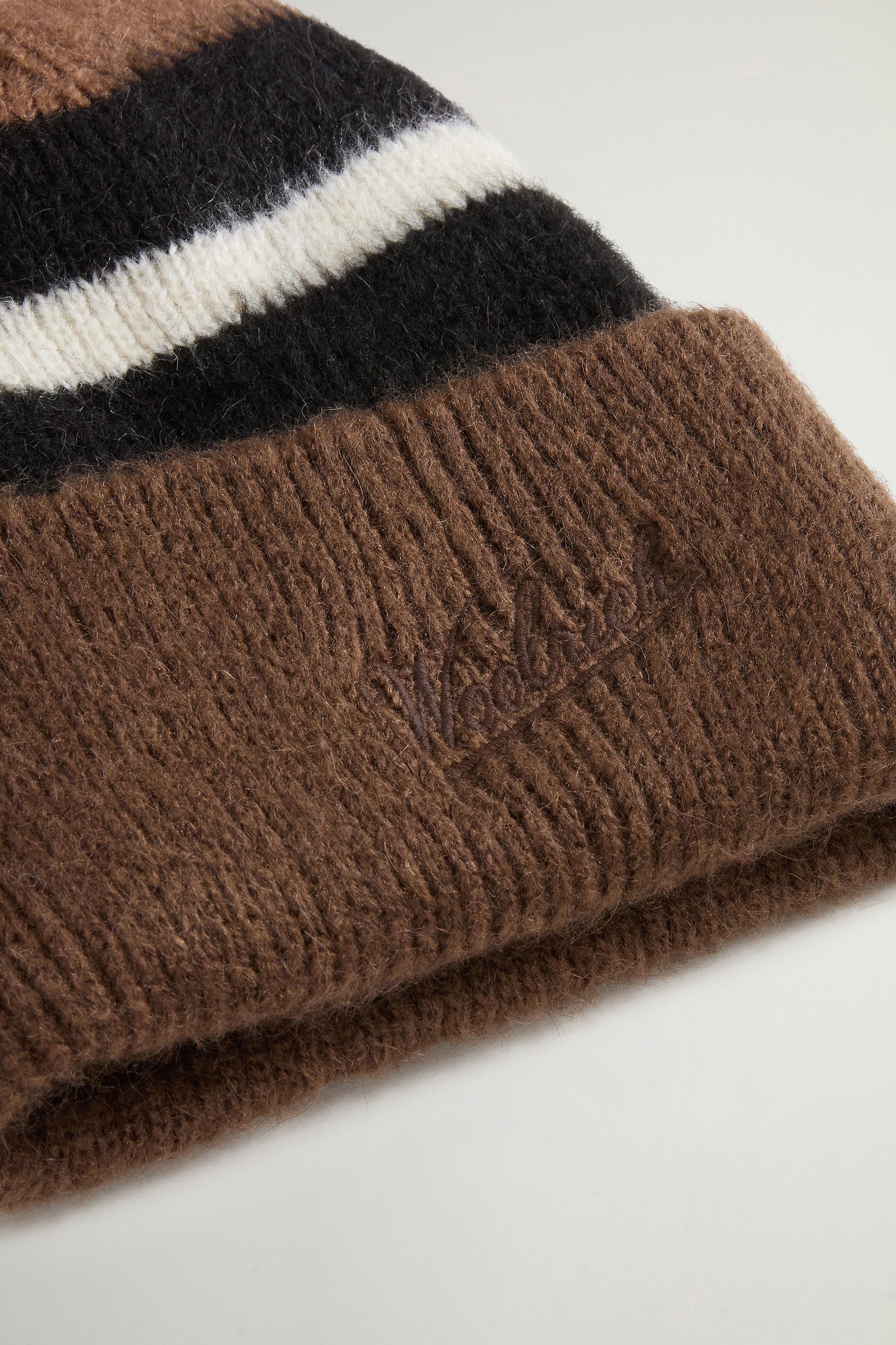 MOHAIR WOOL STRIPED BEANIE Purple photo 4 | Woolrich