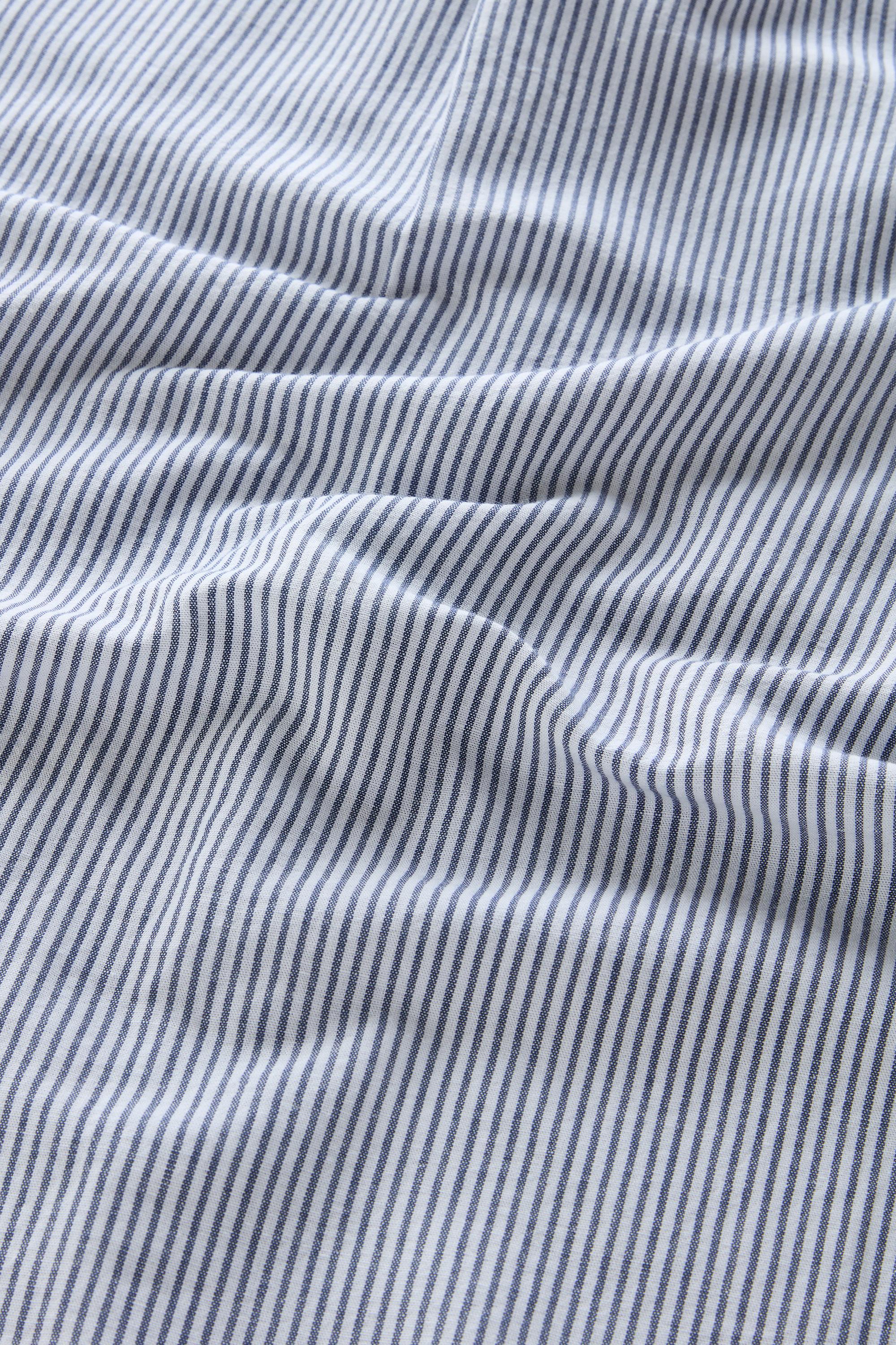Striped Shirt in Cotton-Linen Blend Blue photo 5 | Woolrich