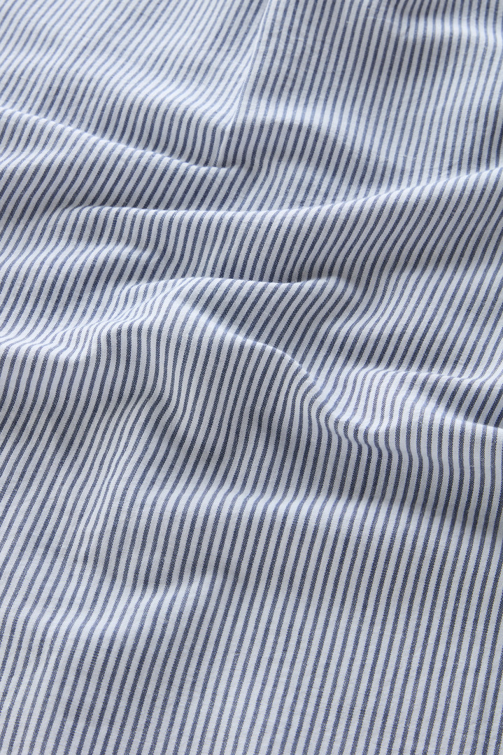 Striped Shirt in Cotton-Linen Blend Blue photo 5 | Woolrich