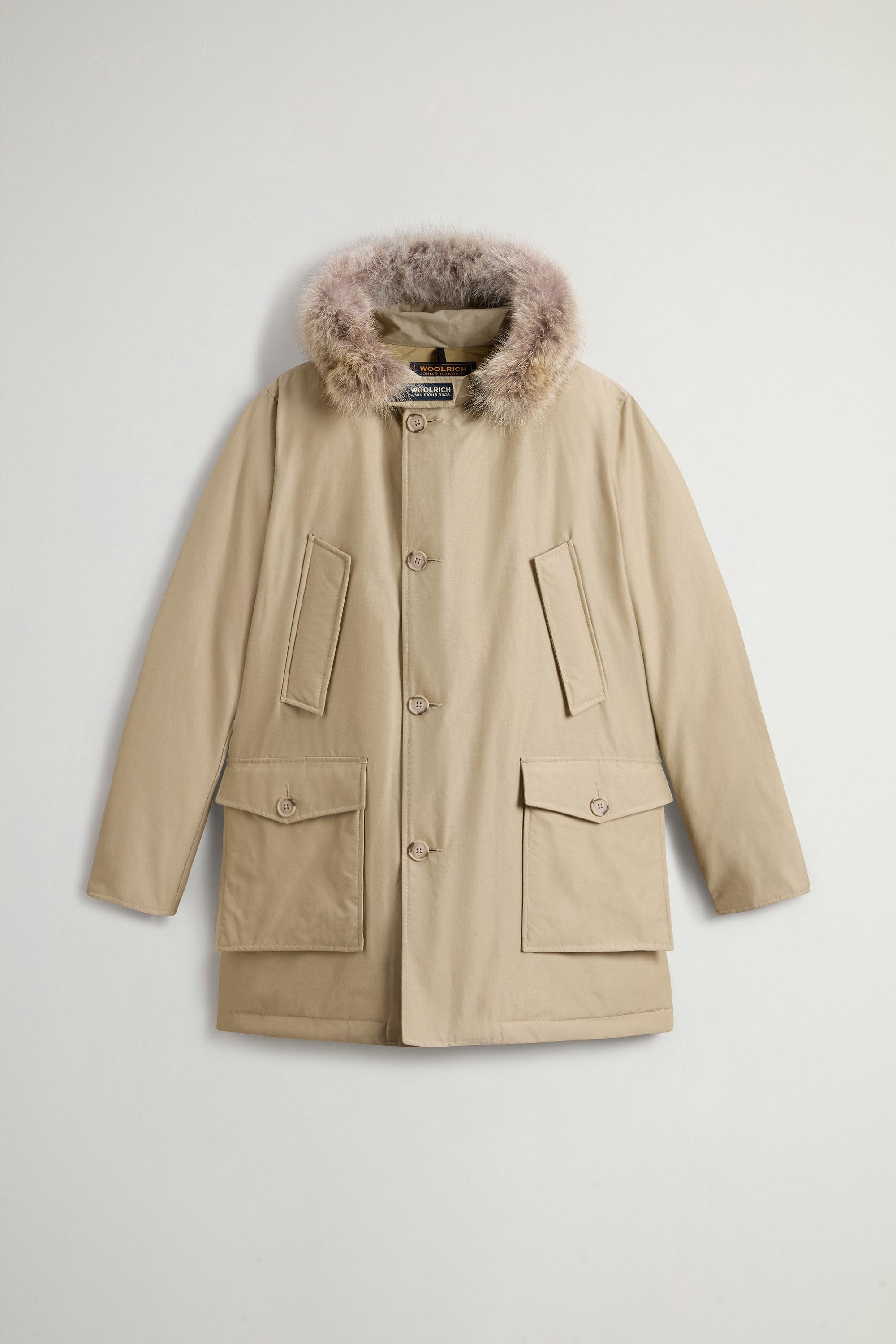 Arctic Parka in Ramar Cloth with Detachable Fur Trim Beige photo 5 | Woolrich