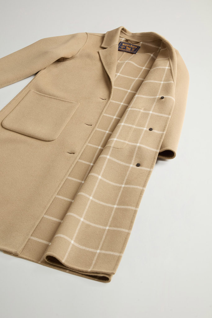 Coat in Double-Face Pure Wool Beige photo 8 | Woolrich