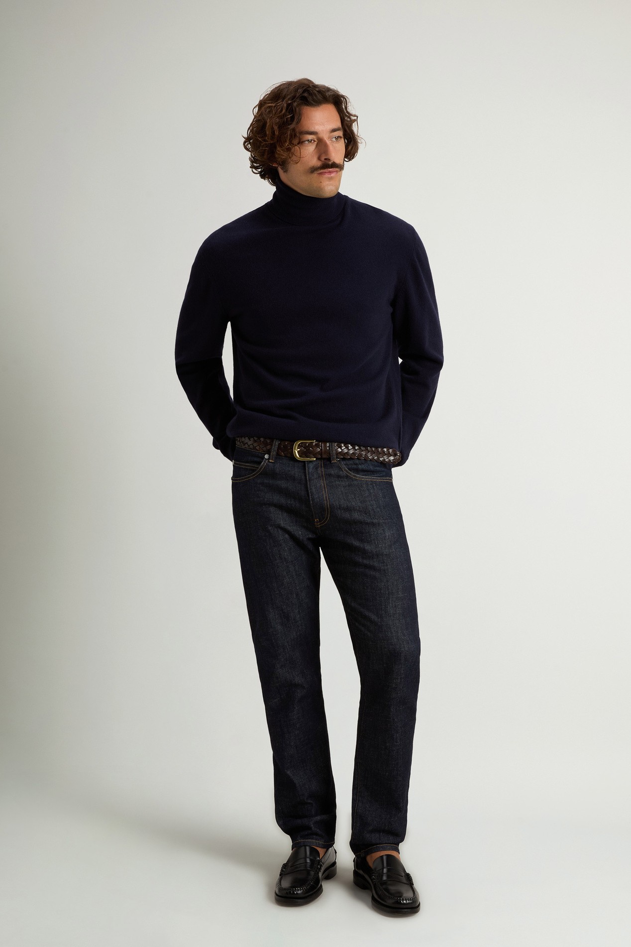 Turtleneck Sweater in Pure Virgin Wool Blue photo 2 | Woolrich