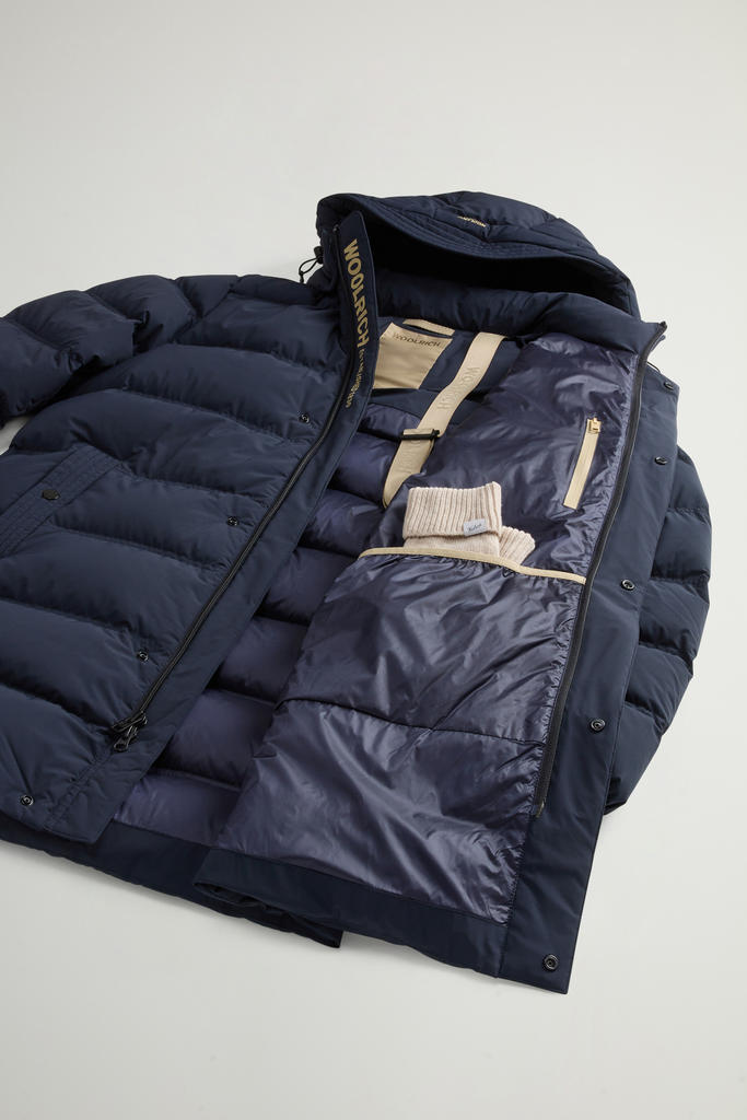MATT STRETCH LONG PUFFER Blue photo 9 | Woolrich