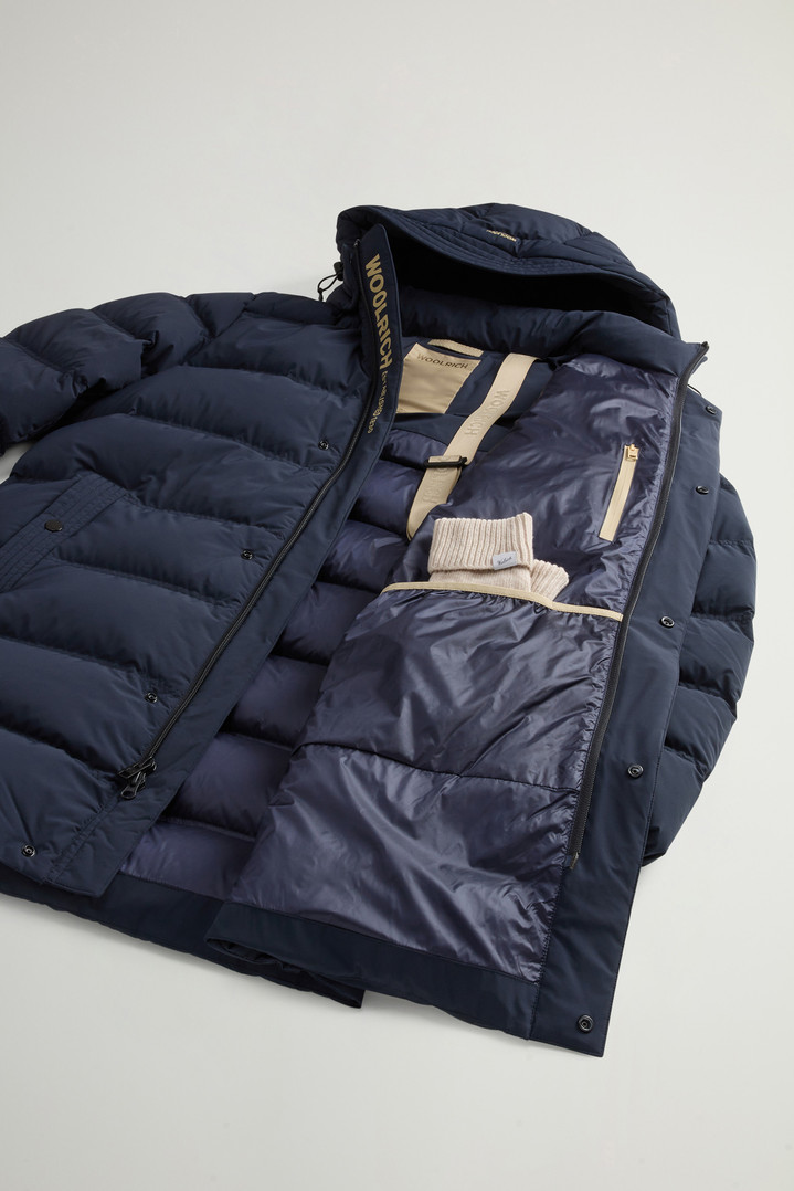 MATT STRETCH LONG PUFFER Blue photo 9 | Woolrich