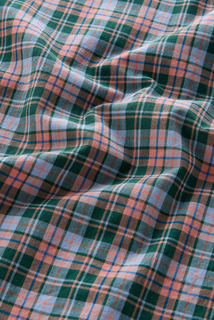 Checked Madras Shirt in Pure Cotton Green photo 5 | Woolrich