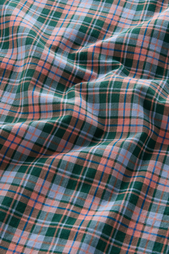 Checked Madras Shirt in Pure Cotton Green photo 5 | Woolrich